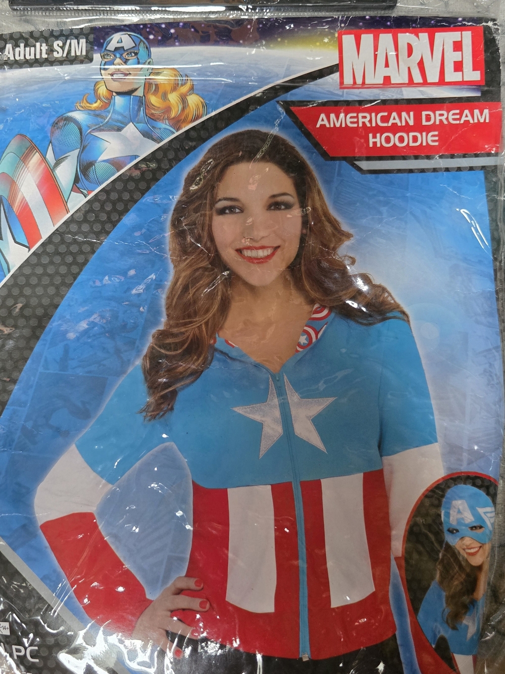 Halloween Costume Adult Marvel Captain America Woman S/M Runs small